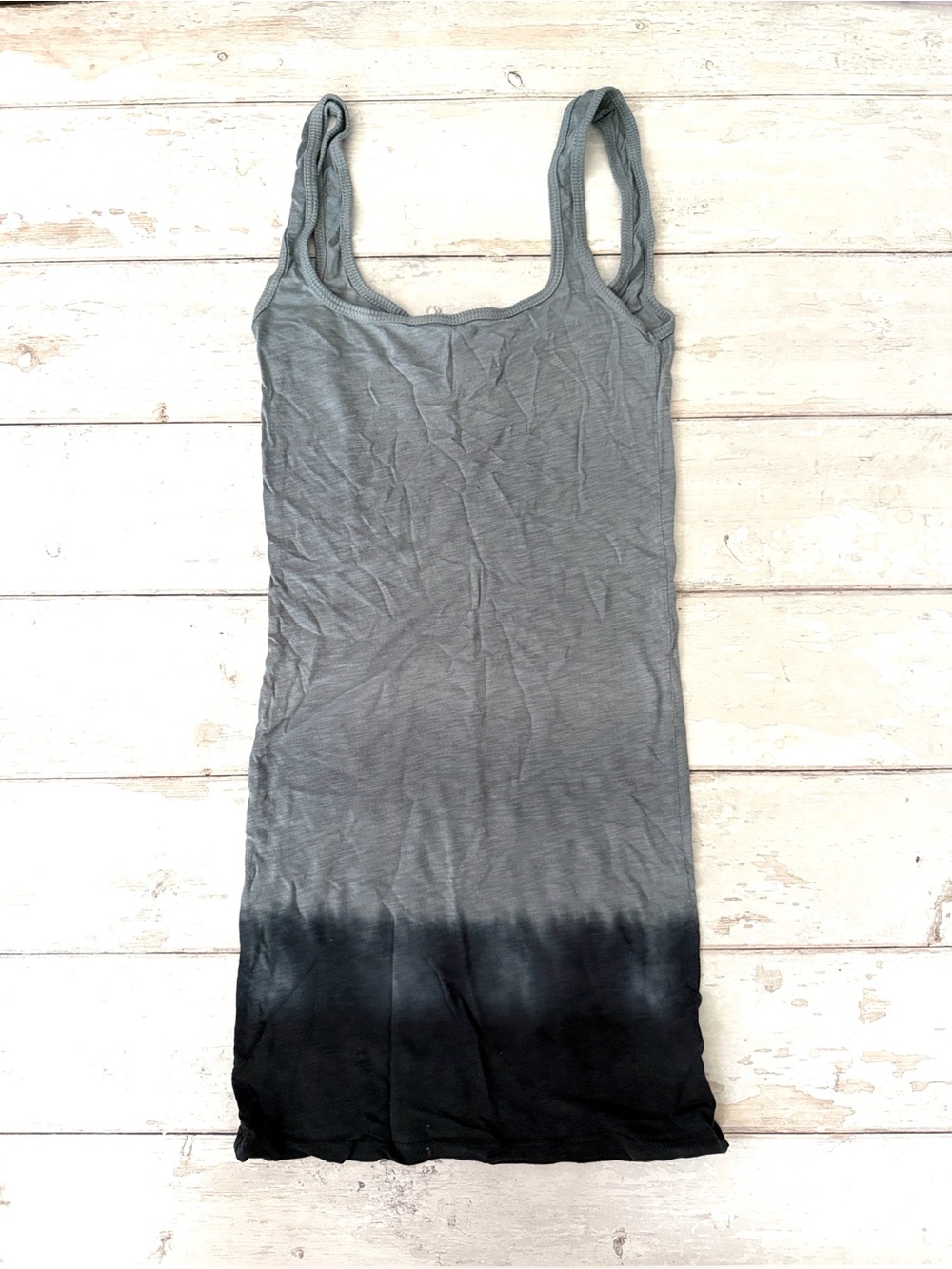 Women’s S/M Ombré Blue Gray Bodycon Dress Spaghetti Straps Sizs Small